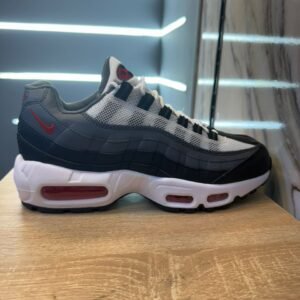 Air Max 95 | Grey & White with Red Accents