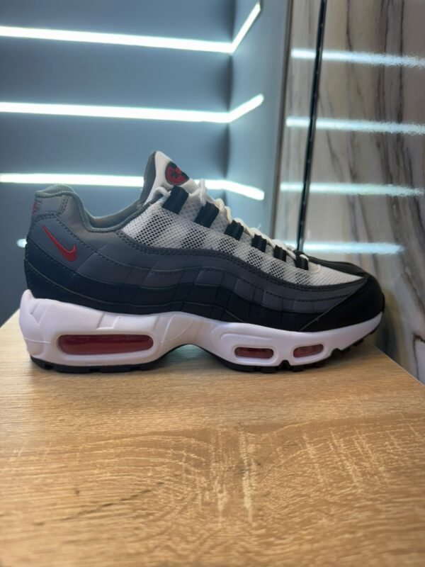 Air Max 95 | Grey & White with Red Accents