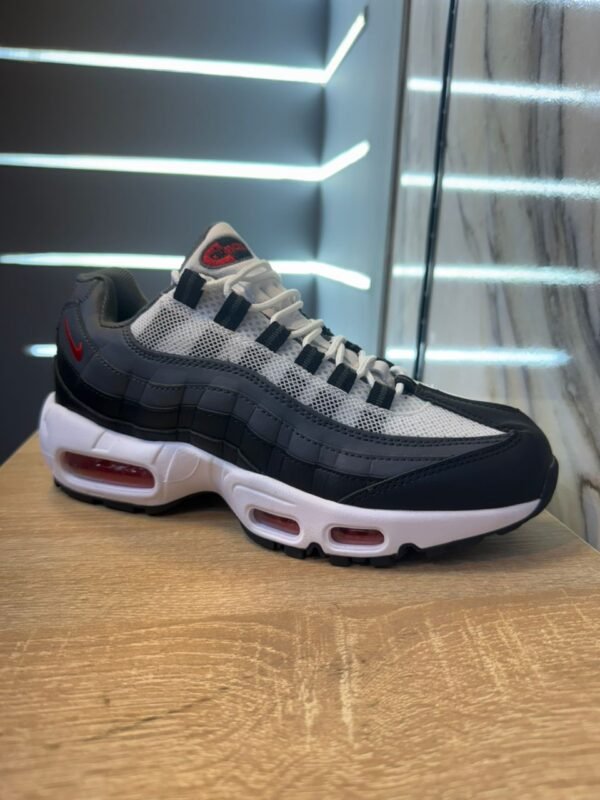 Air Max 95 | Grey & White with Red Accents